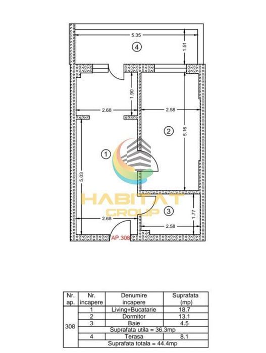 Apartament 2 camere+ parcare- predare imediata