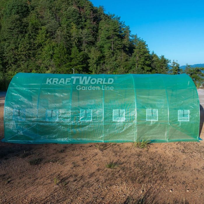 Голяма Тунелна Оранжерия 6х3х2м – усилена конструкция, армирано покрит