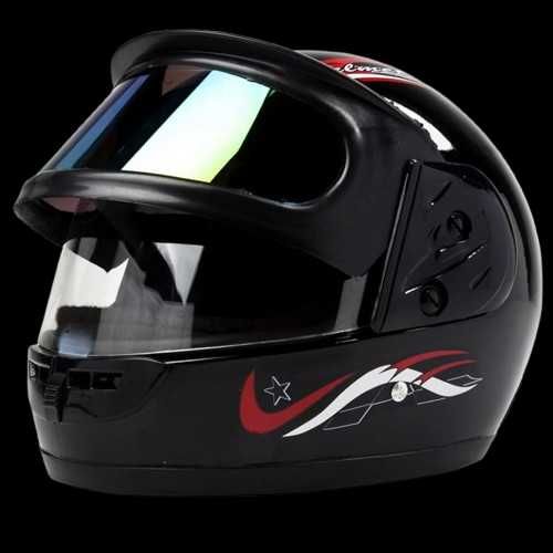 Casca Moto/Scuter/ATV, viziera dubla, marime universala, Negru