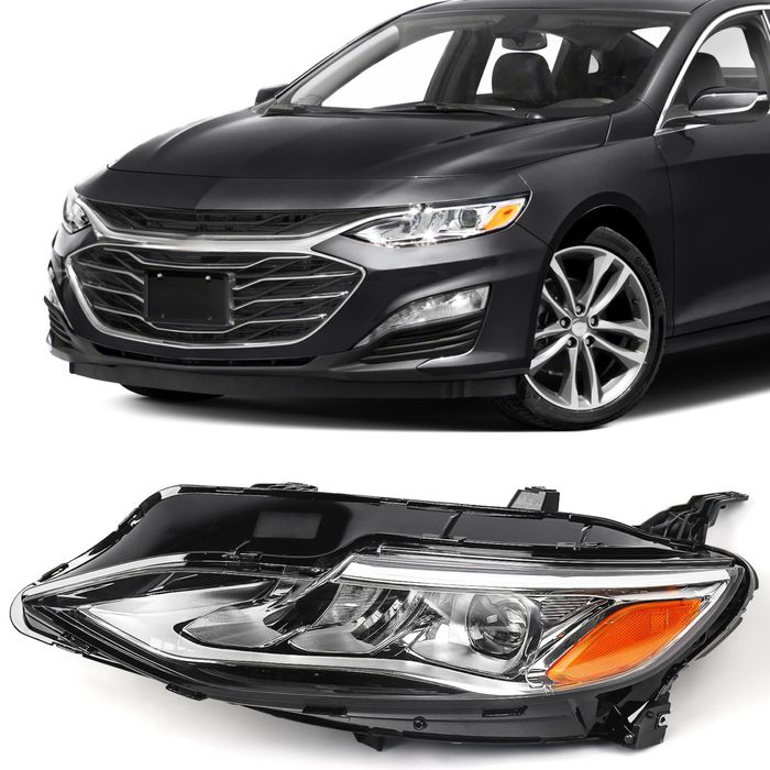 Малибу 2 фара и стекло на фару