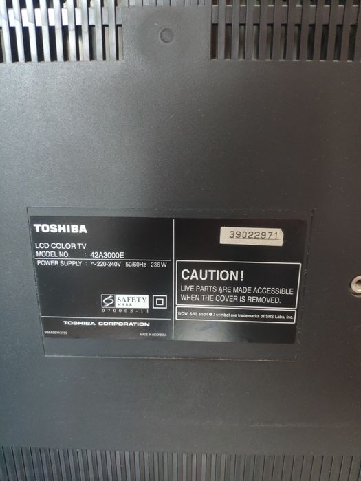 Продаю телевизор Toshiba б/у