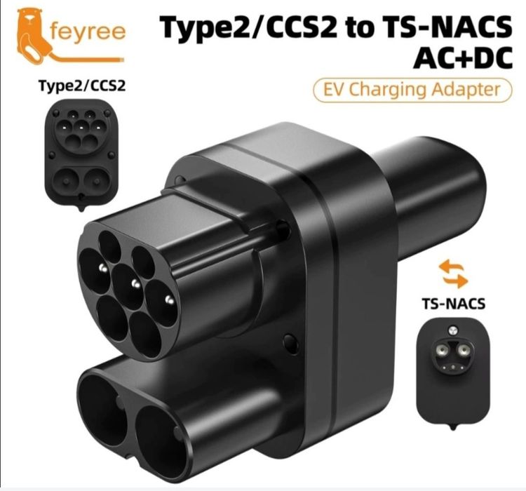 В наличии, Переходник для ССS2 to CCS1, CC2 to TESLA.