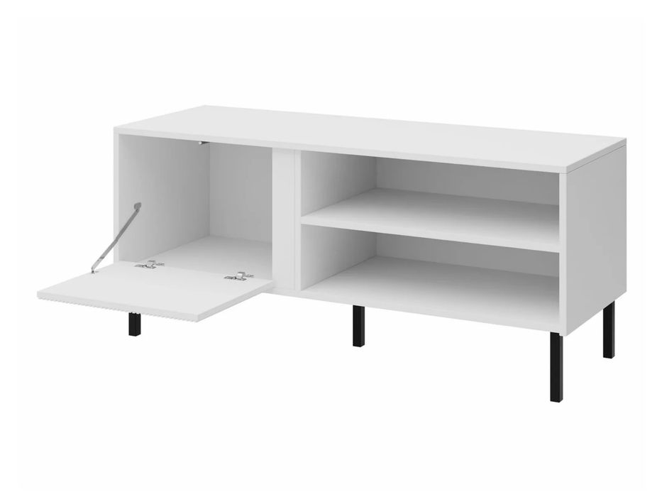 Comoda TV Riflaj Negru-Stejar 120cm