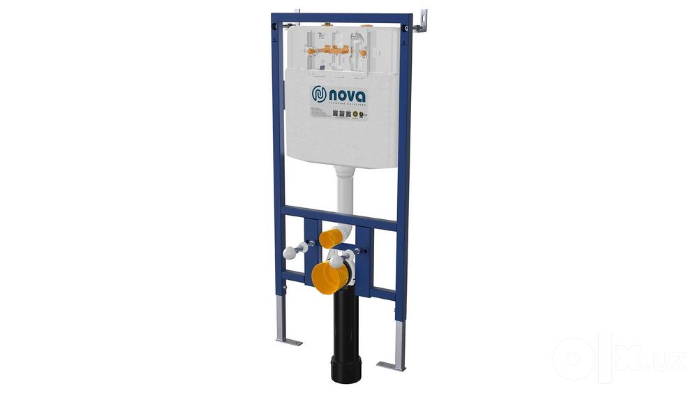 Инсталляция + Белая кнопка + Подвесной унитаз от компании NOVA
