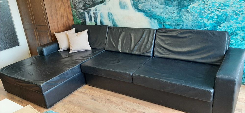 Диван от естествена кожа - телешки бокс