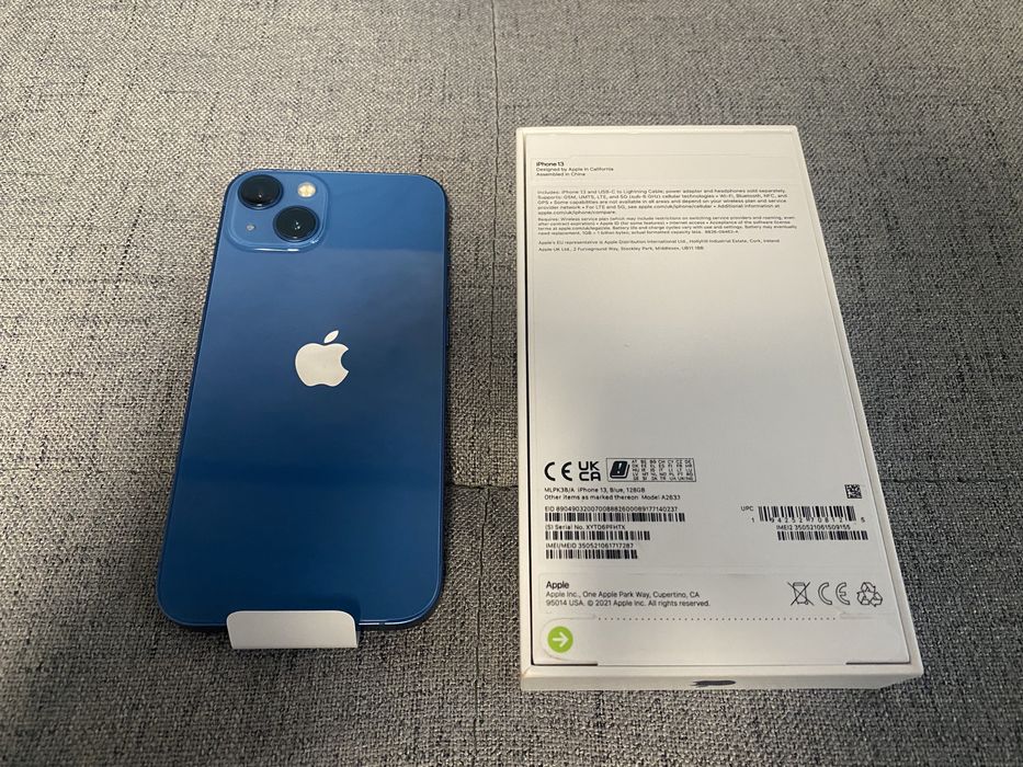 Apple ,I phone 13 128 GB  85%пълен комплект.