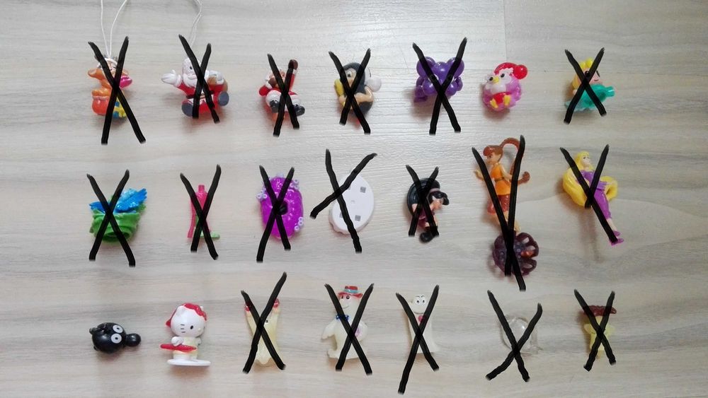 играчки и части от Киндер