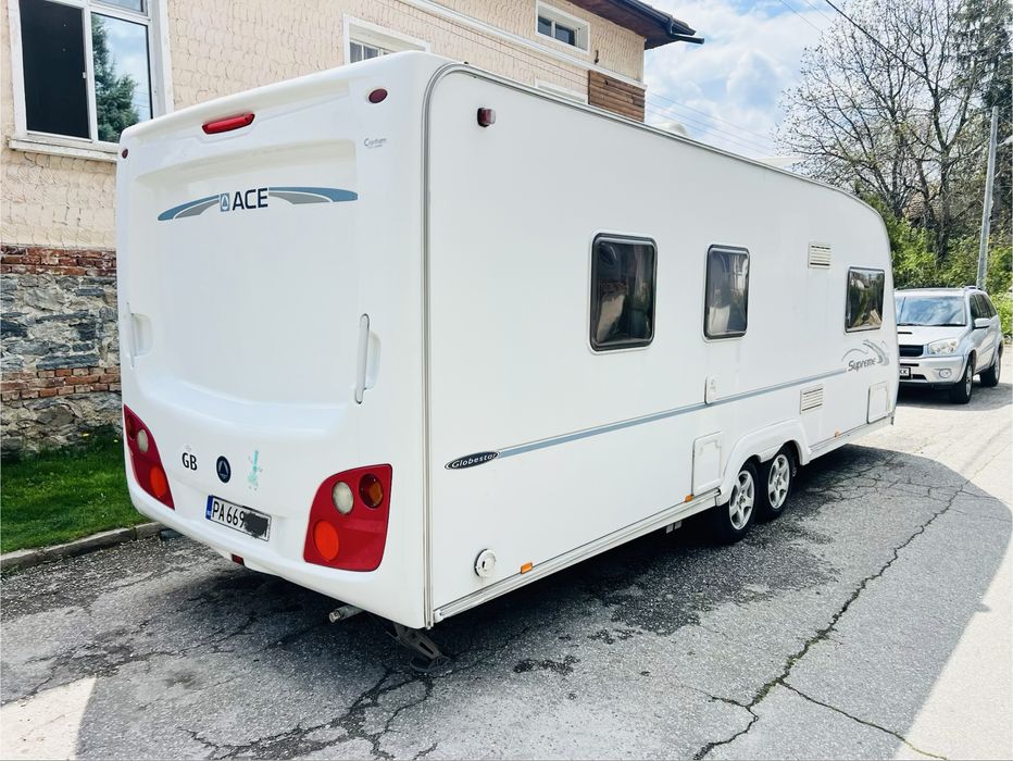 Каравана ace globestar 2010г. Бг.регистрация*френска спалня.
