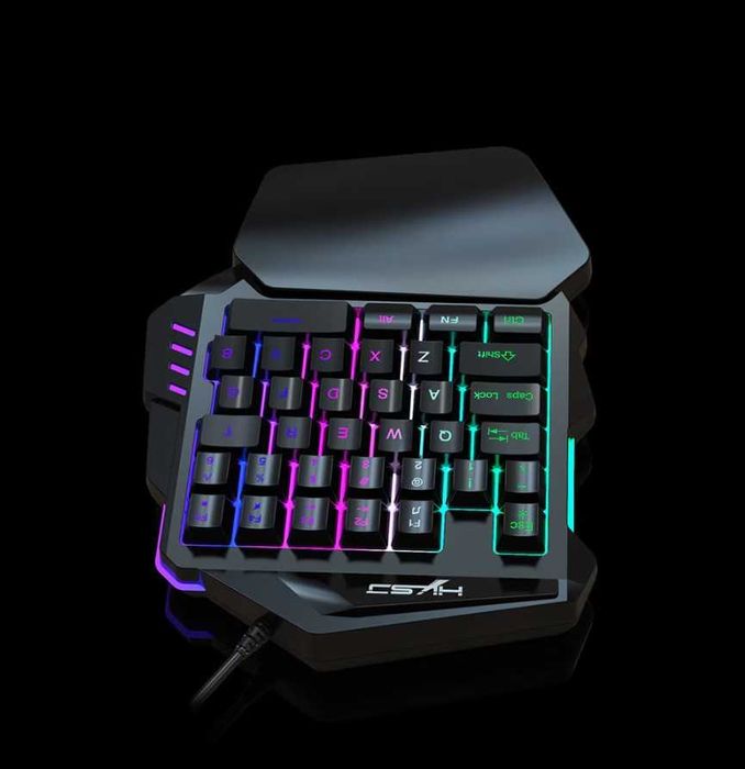 Гейминг клавиатура HXSJ, V100 с 35 клавиша, USB, черен