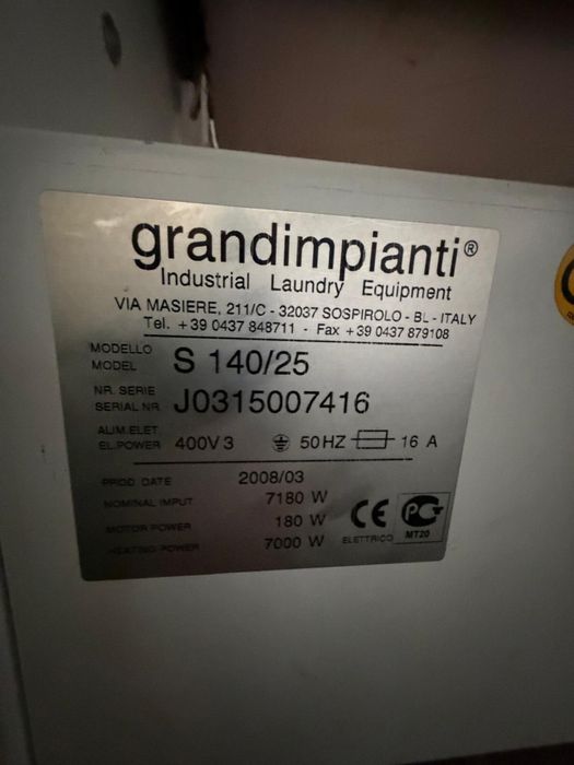 Calandru industrial Grandimpianti S 140/25 – 400V trifazat