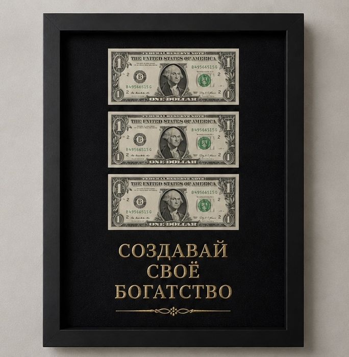 Картины с настоящими купюрами