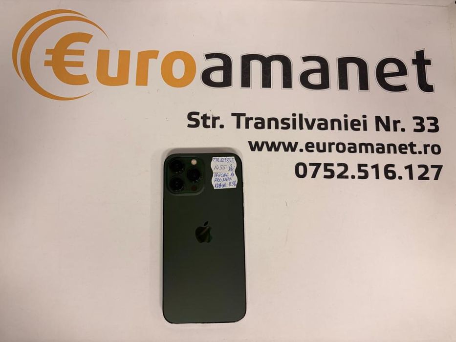 Telefon iPhone 13 Pro Max, 128GB, 5G, Alpine Green, Bat.85% -T-