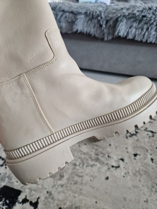 Cizme de piele pana la genunchi H&M