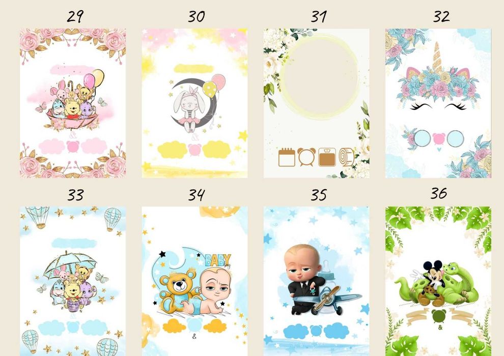 Бебешка визитка в рамка. Подарък за новородено