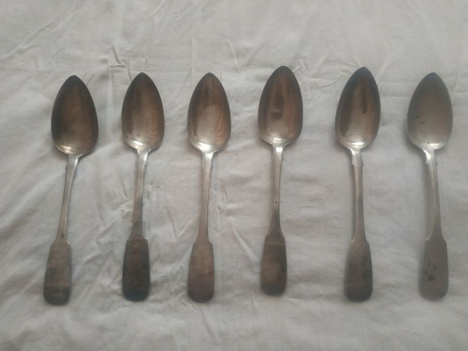 Серебряные столовые ложки. 84 проба. 1852 год.