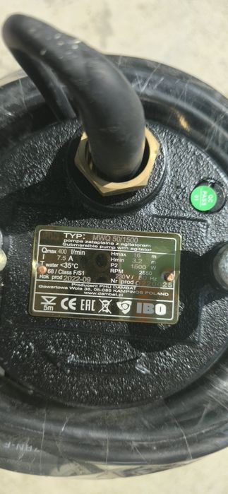 Фекална помпа IBO MWQ 50/1500, 1.5 KW, 16m 400л./м, с режещ механизъм