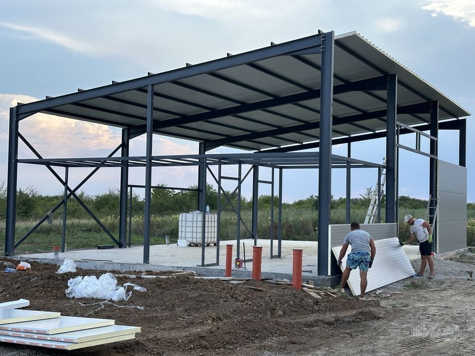 Hala metalica la cheie structura cu prindere pe suruburi Hale metalice