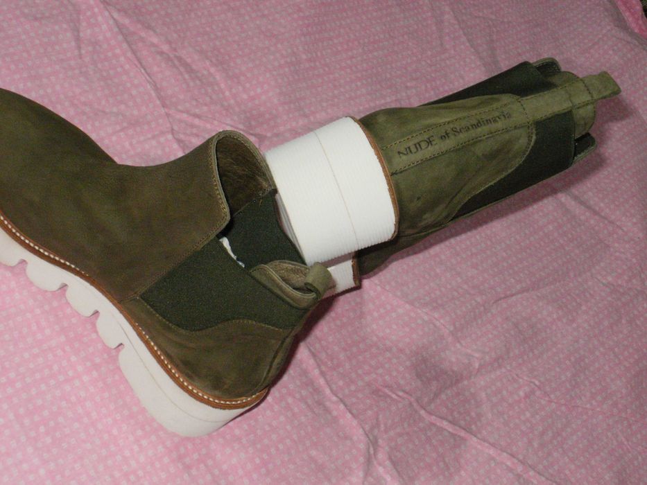 NUDE нови дамски боти естествена кожа 38
