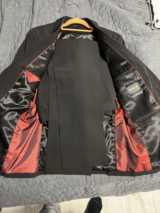 Costum negru 48, masculin (65-80kg & 165-180cm)