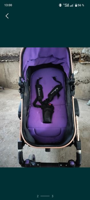 Коляска детская фиолетовая