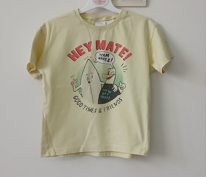 Къси панталони, тениски zara, h&m 3-4 години