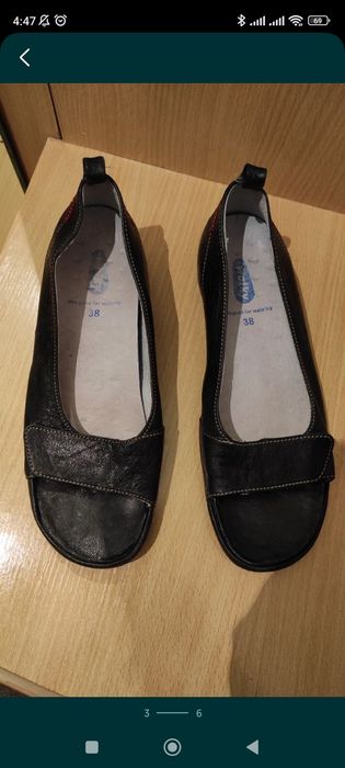 Кожанные туфли 37-38рр.