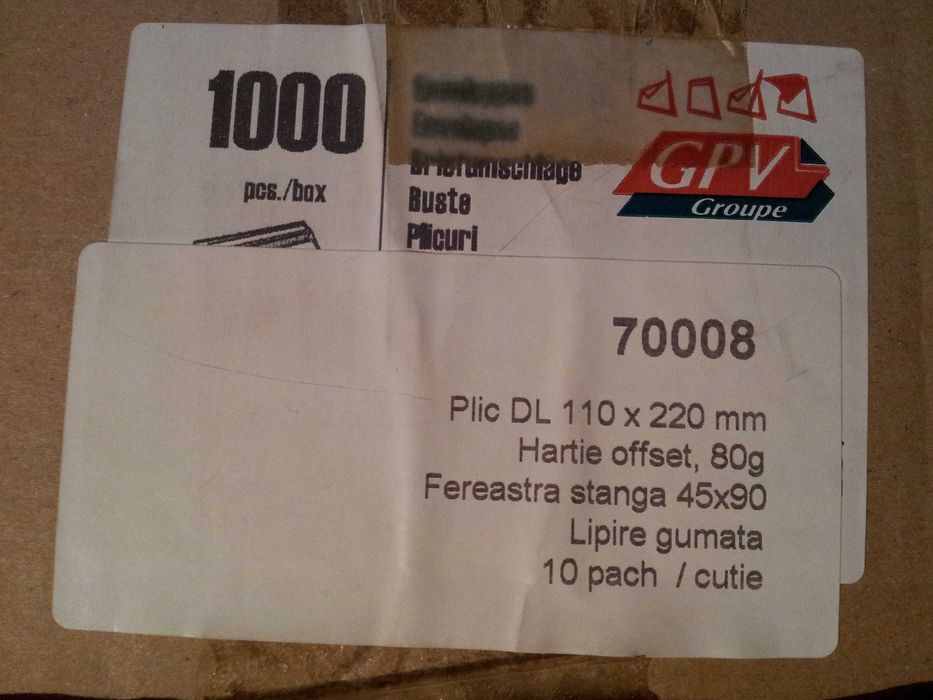 Plic DL (110 x 220) cu fereastra