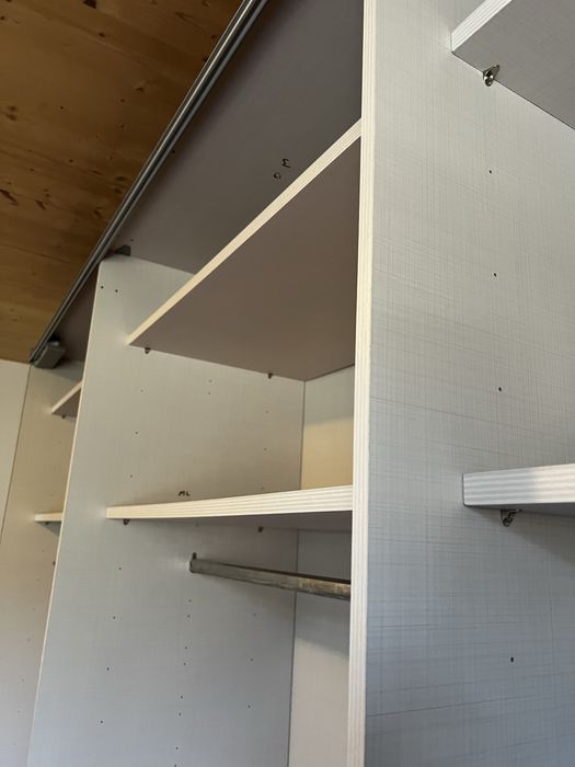 Dressing/Dulap 300/221/60 cm 3 usi culisante sticla gri deschis