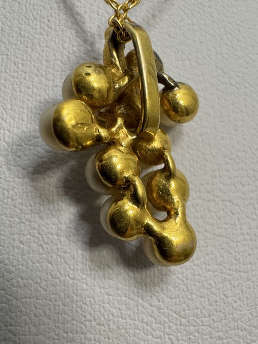 Colier din argint 925 placat cu aur, lant doua pandantive (stugure)