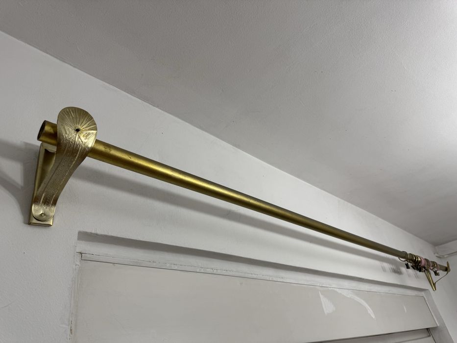 2 x Garnișă/bară perdea/galerie draperii metalică in stil clasic