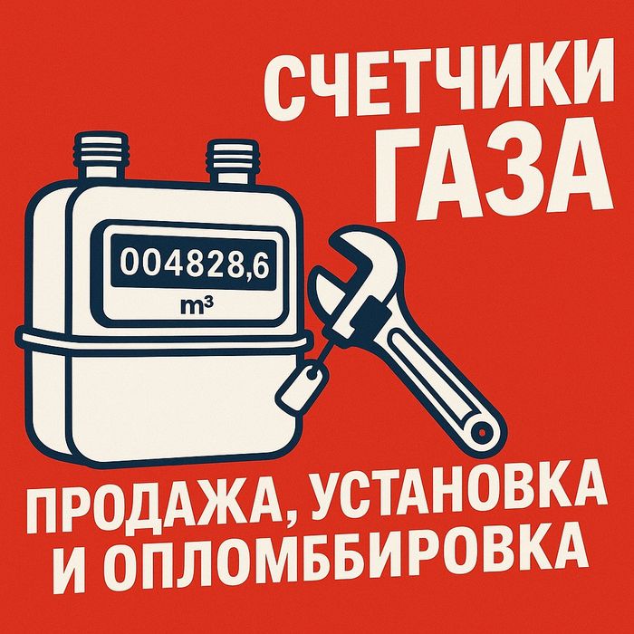 Замена счётчика газа с опломбировкой