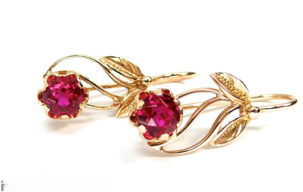 Советские серьги 583 пробы