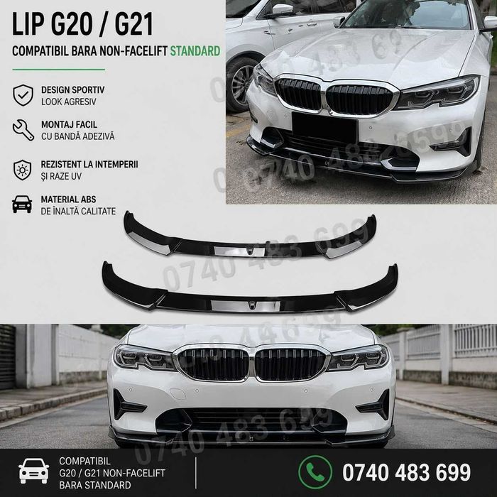 Prelungire Lip Bara Fata BMW F30 Bara Normala si F10 G30 G20 F11 F31 F36 F25 | Eleron | Capace oglinzi | Grila dubla Splitter