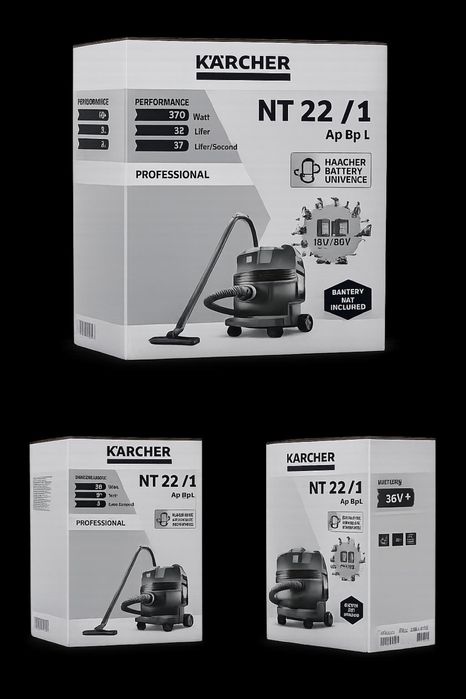 Karcher NT 22/1 Ap Bp L aspirator cu acumulator(vine fara)Nou Sigilat