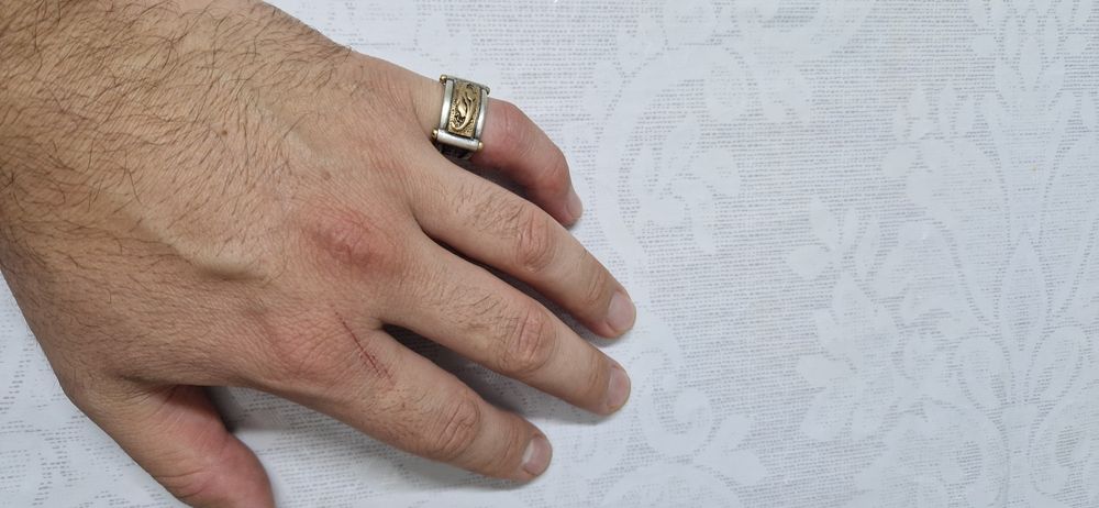 Серебряное мужское кольцо