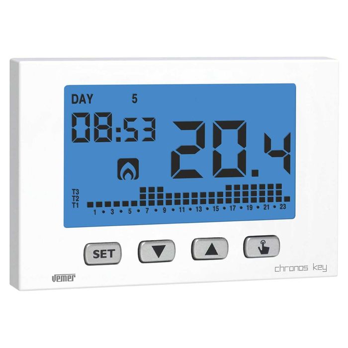 VEMER VE725800 CHRONOS KEY – Termostat digital de perete, programare săptămânală