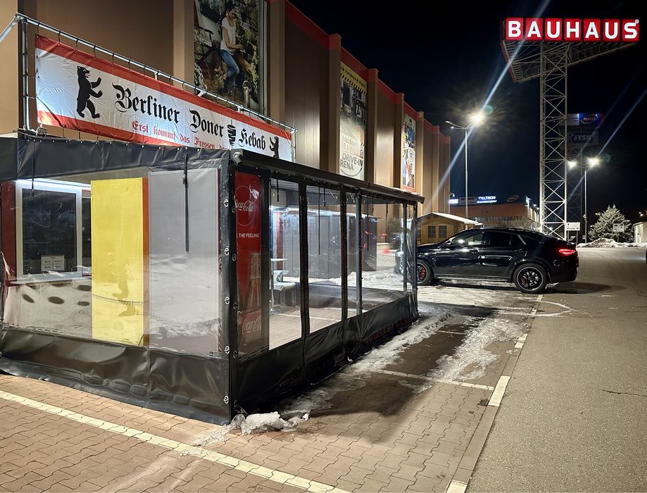 Ветроупорни завеси PVC винил кристал прегради ветробрани ветробран