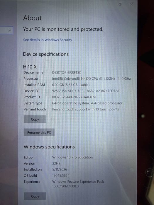 Tableta chuwi hi10 x - second hand