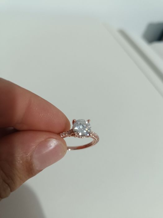 Inel de dama din argint placat cu aur