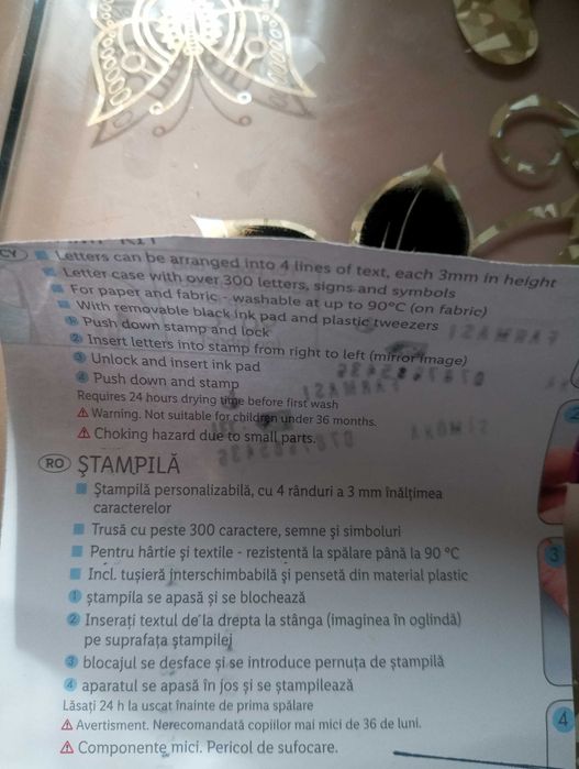 Vând stampila personalizabila cu peste 300 caractere, semne și simbol