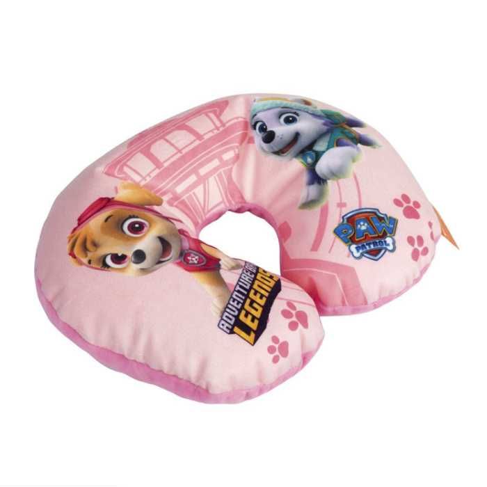 Възглавница за Врат Paw Patrol Детска Момче Момиче Синя Розова Универсална За Кола Пътуване