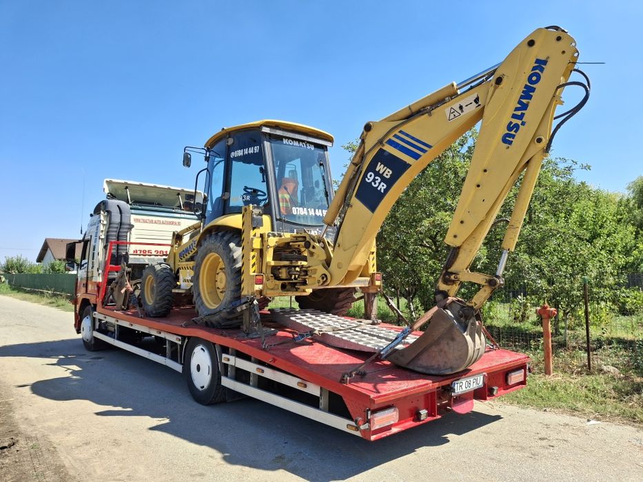 Tractari Auto ROSIORI DE VEDE transport buldoexcavator Combina remorca