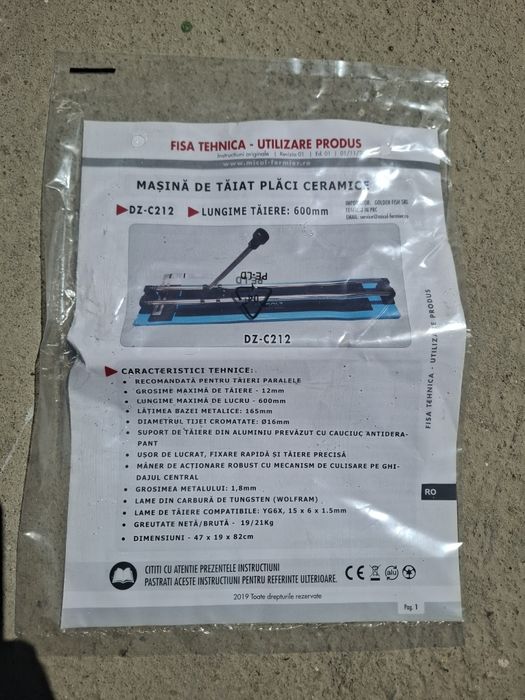 Masina taiat gresie si faianta