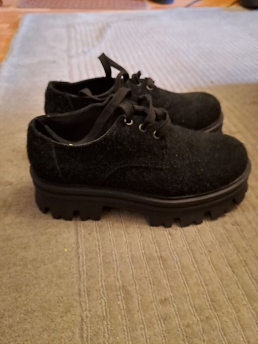 Pantofi Zars din piele cu talpa voluminoasa 6 cm ,model Prada,40