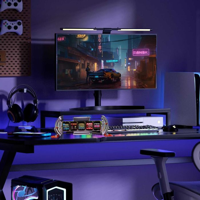 Divoom Times Gate - Cyberpunk Смарт Дисплей за Гейминг Сетъп (Silver)