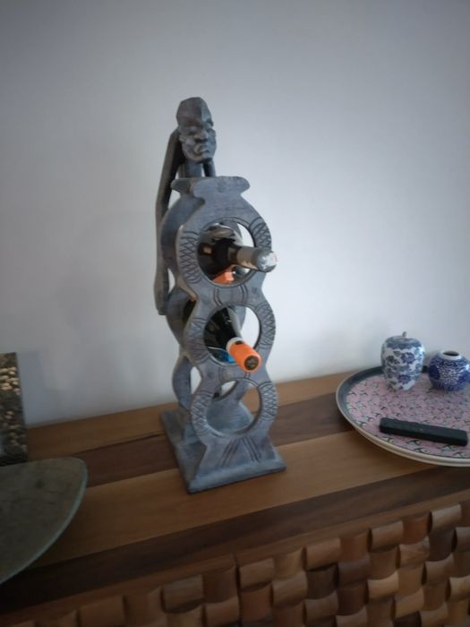 Дървена поставка за вино от Индонезия