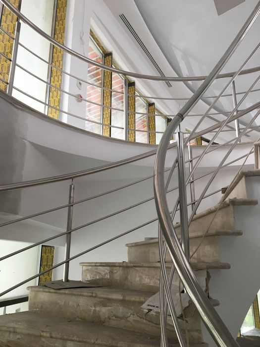 Balustrada inox fier sticla (mana curentă)