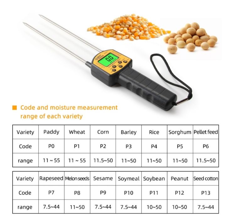AR991 - 14 xil turdagi don namligini o'lchovchi gigrometer
