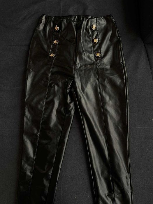 Черен кожен панталон