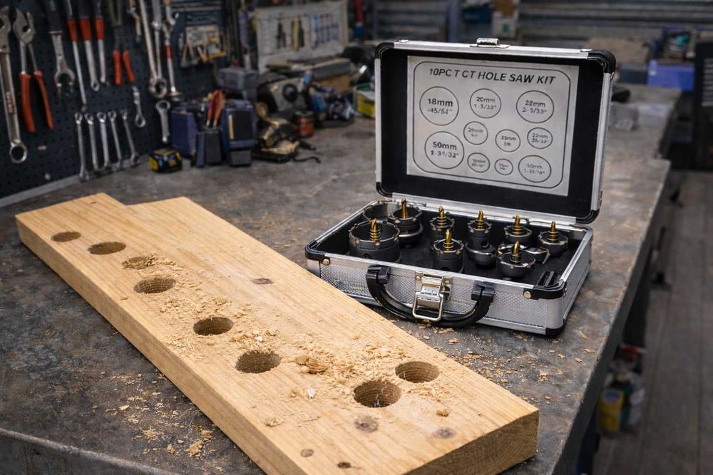 Set coroane de gaurit titan TCT – 10 PIESE PROFESIONALE!